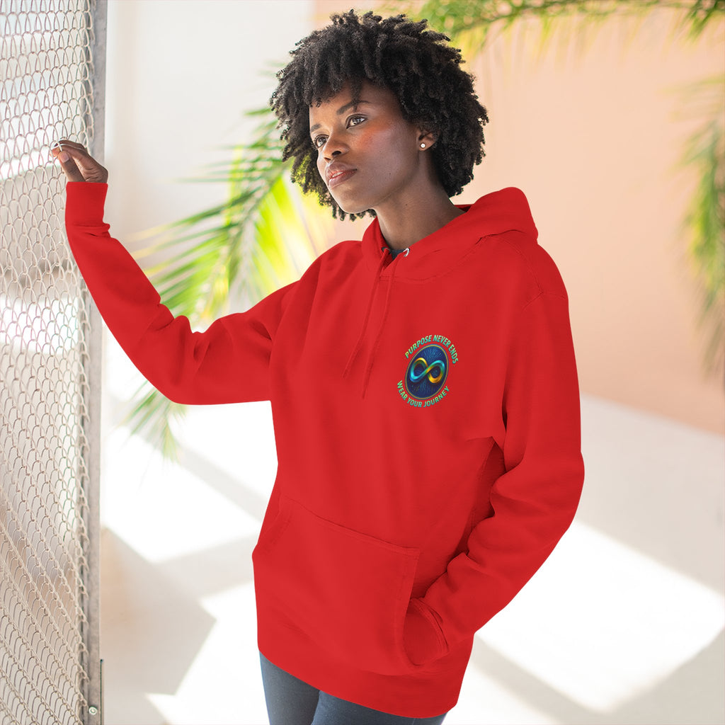 Infinity Emblem Hoodie — "Purpose Never Ends" Inspirational Fleece Hoodie- The Blay Brand