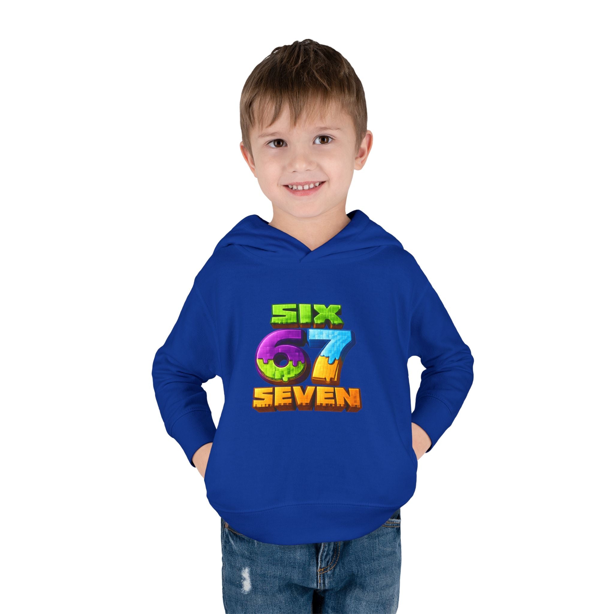 Toddler Hoodie — Colorful "Six 7 Seven" Gaming Style Pullover
