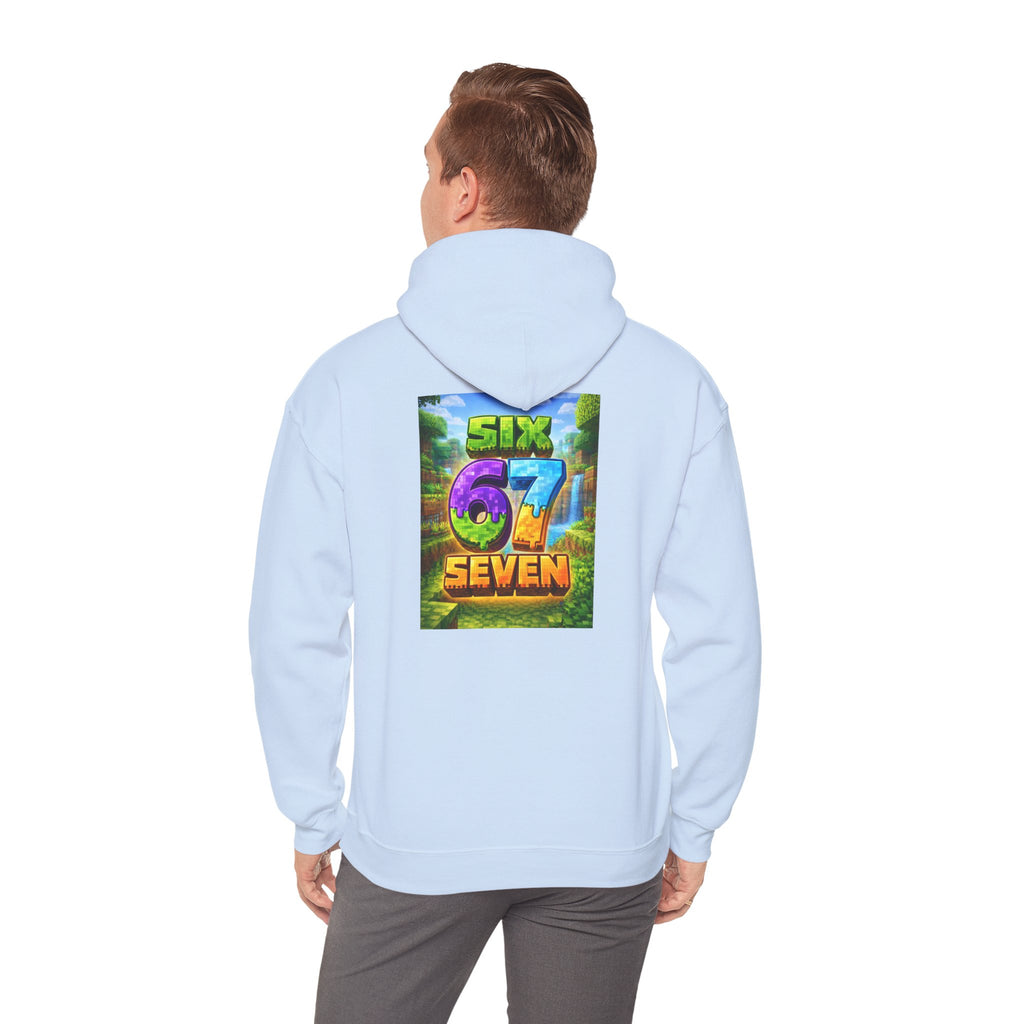 Hoodie — Colorful "Six 67 Seven" Graphic Hoodie (Gaming/Nature Vibe)