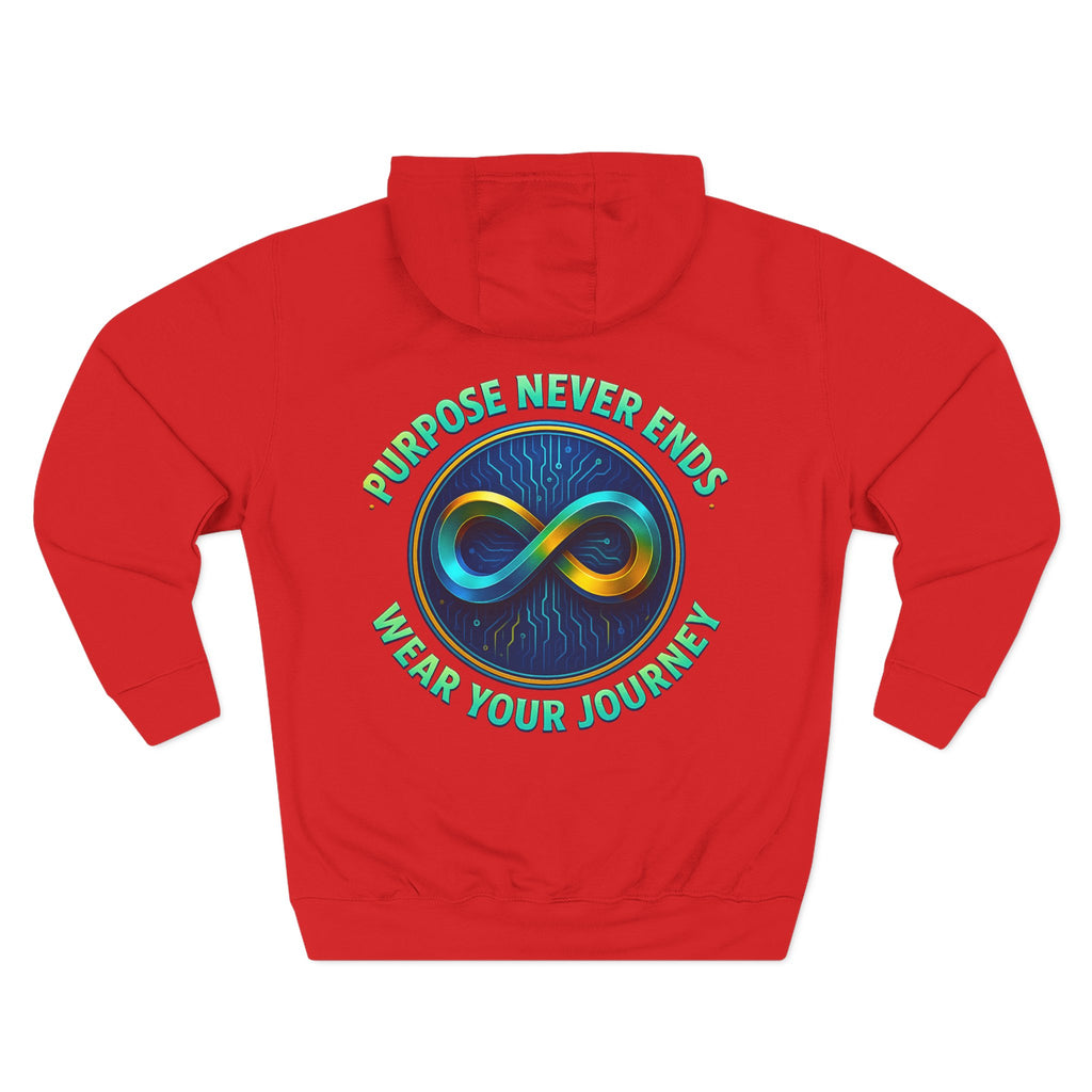 Infinity Emblem Hoodie — "Purpose Never Ends" Inspirational Fleece Hoodie- The Blay Brand