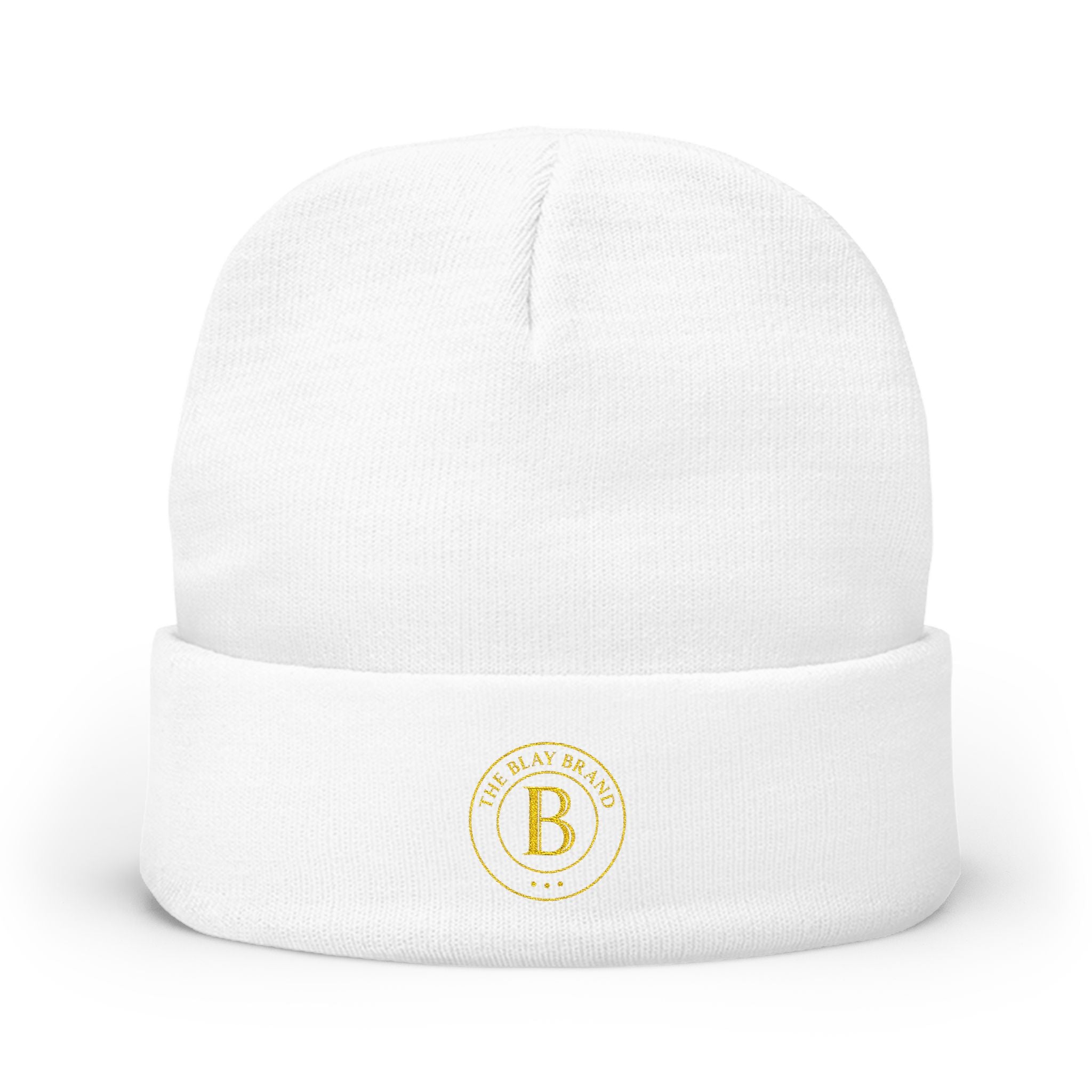 Embroidered Badge Beanie – Classic Knit Winter Hat