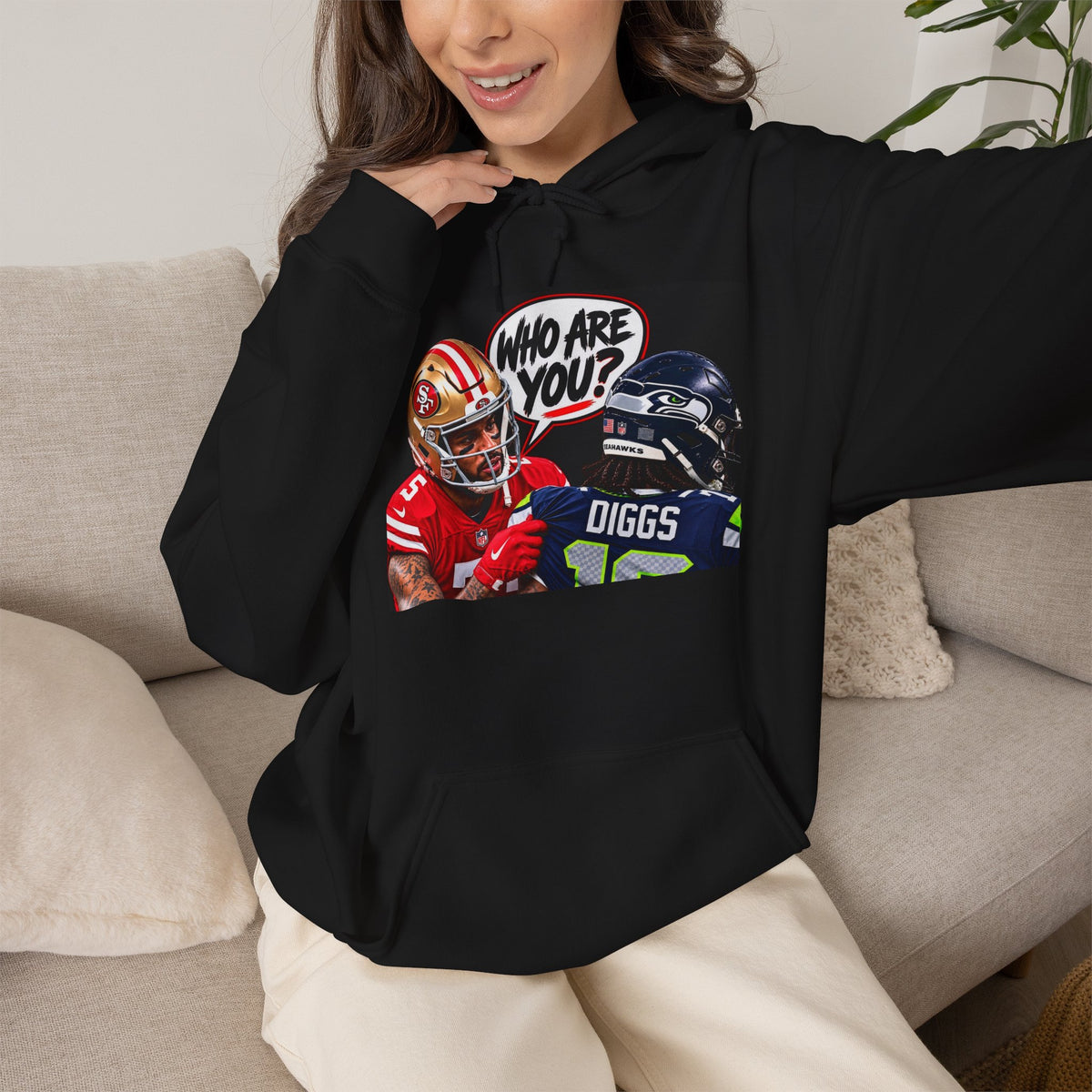 Who Are You? Diggs Football Fan Hoodie