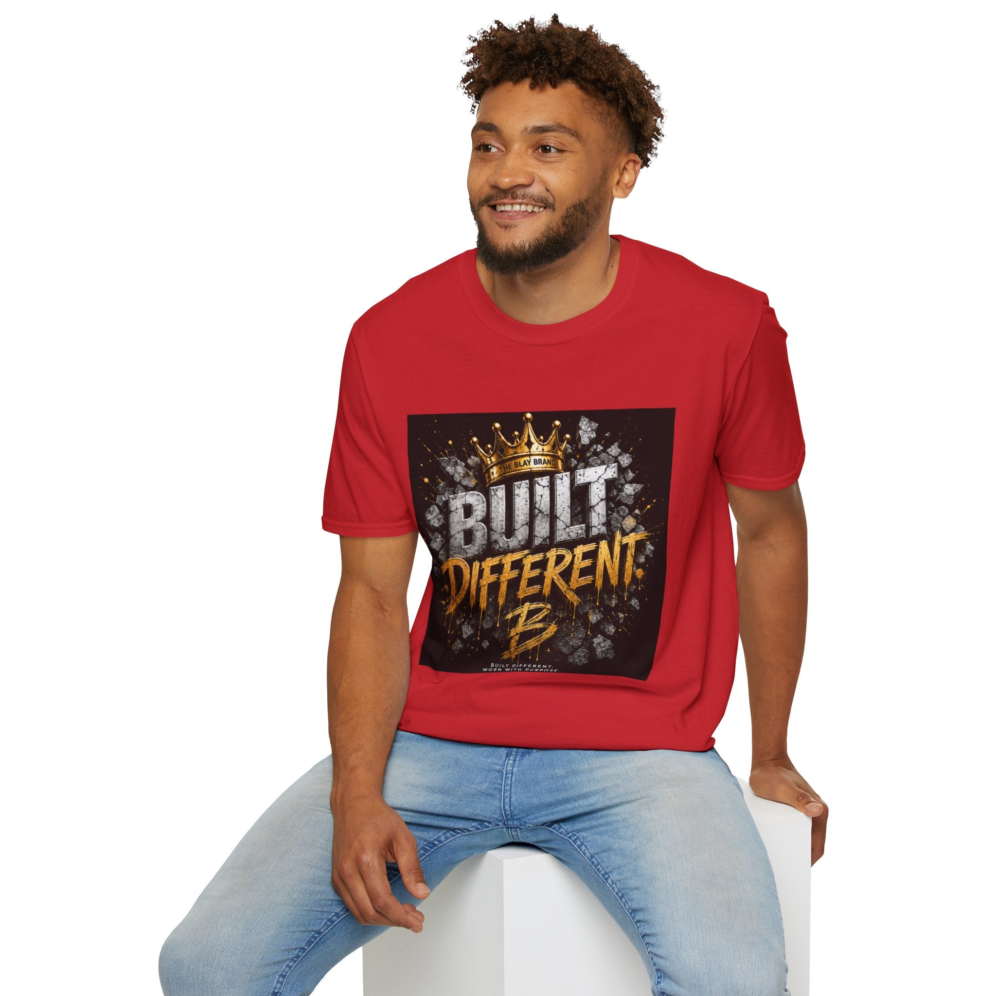 Built Different Tee — Crown Graphic Motivational T‑Shirt