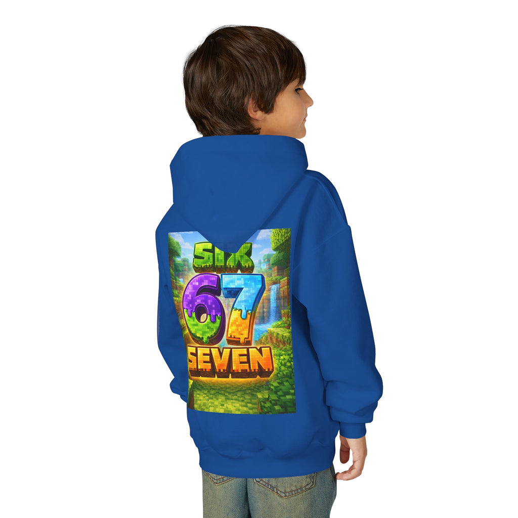 Youth Hoodie — Colorful "Six 67 Seven" Gamer Logo Pullover