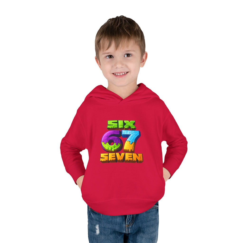 Toddler Hoodie — Colorful "Six 7 Seven" Gaming Style Pullover