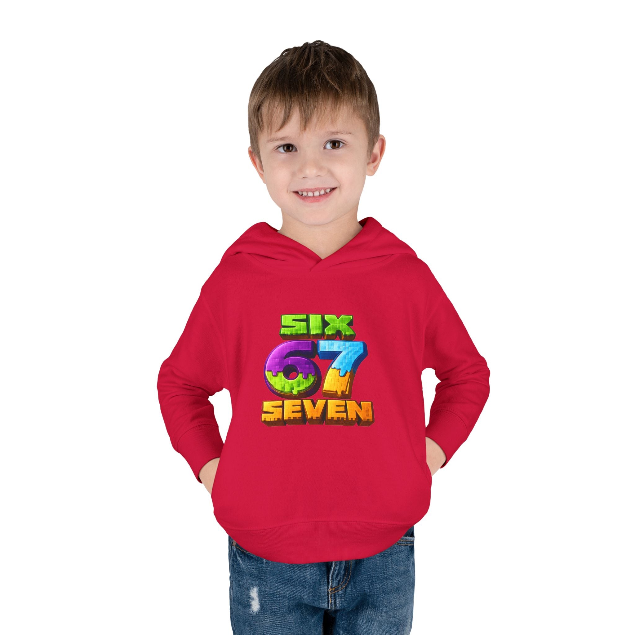 Toddler Hoodie — Colorful "Six 7 Seven" Gaming Style Pullover