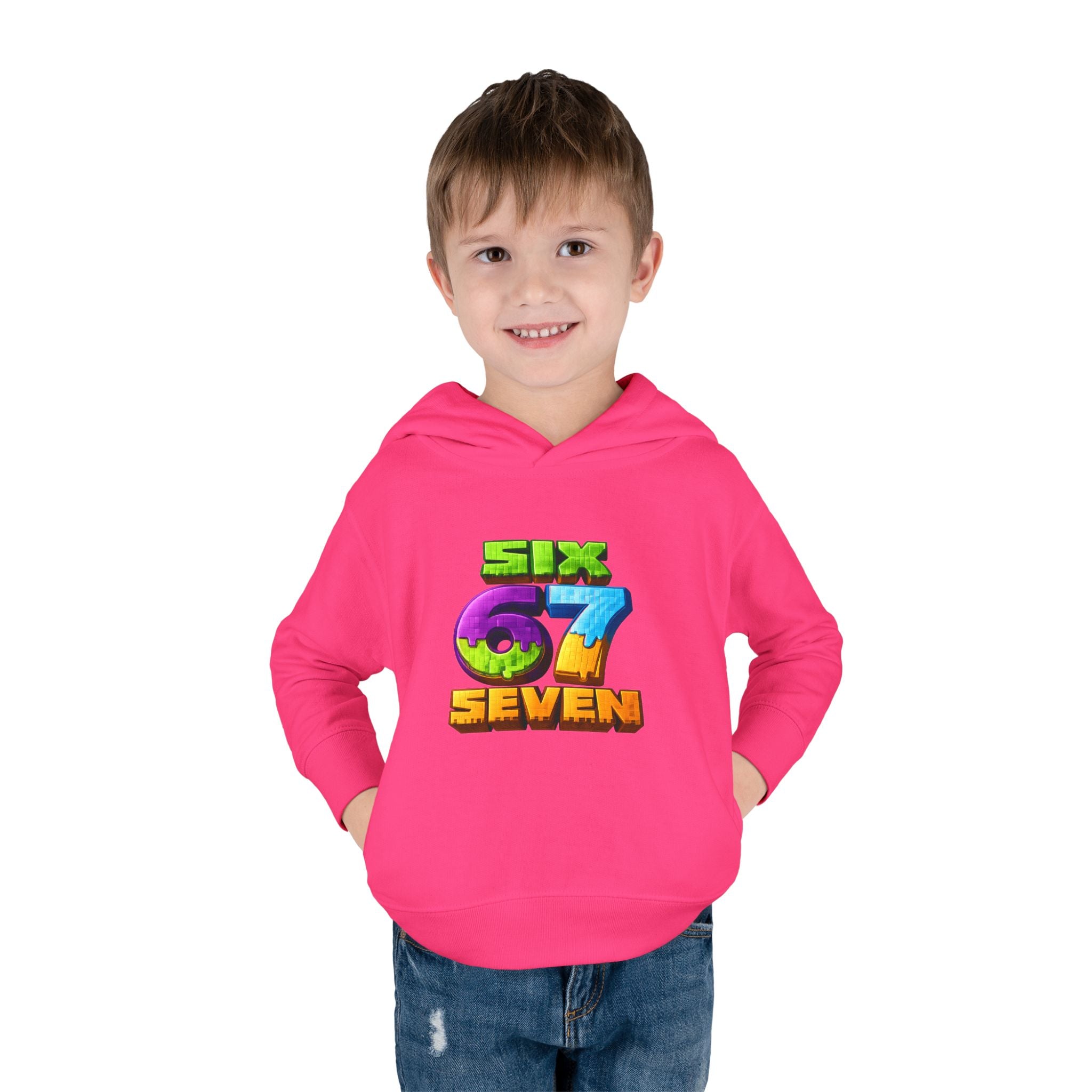 Toddler Hoodie — Colorful "Six 7 Seven" Gaming Style Pullover