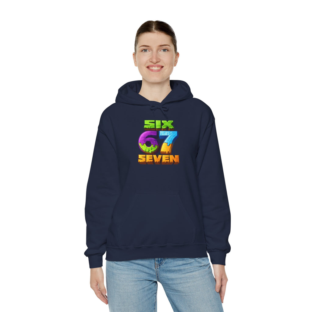 Hoodie — Colorful "Six 67 Seven" Graphic Hoodie (Gaming/Nature Vibe)