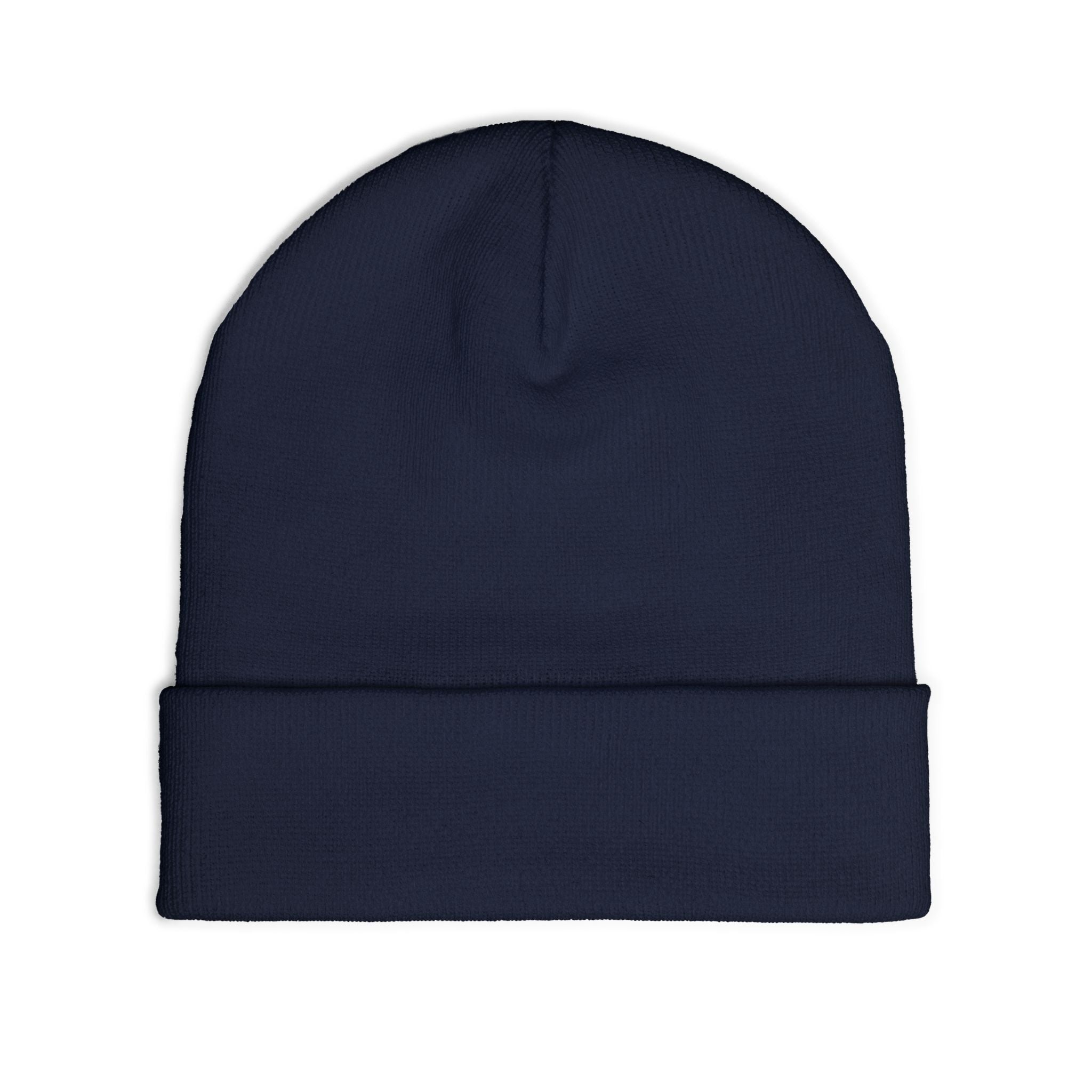 Embroidered Badge Beanie – Classic Knit Winter Hat