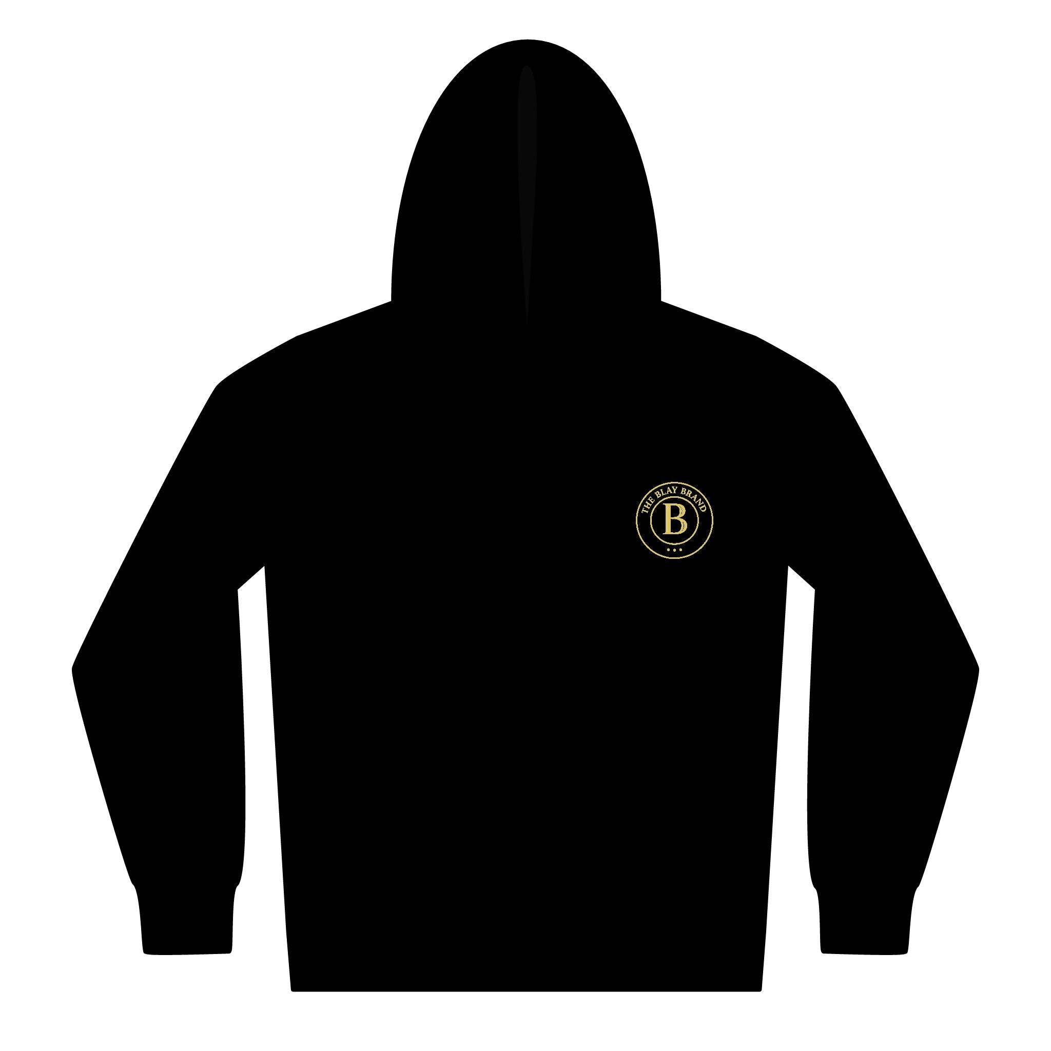 Youth Zip Hoodie with Gold 'B' Crest — The Blay Brand