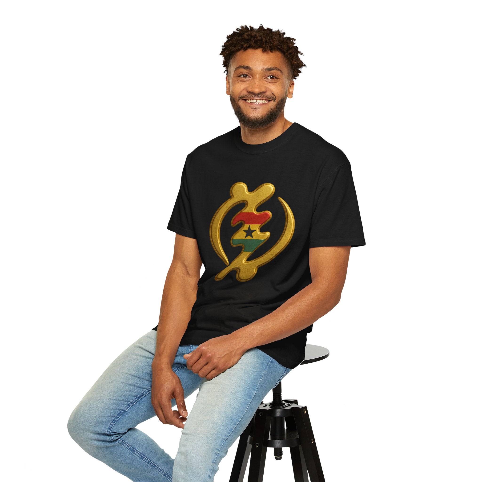 Ghana Flag Emblem T-Shirt — African Pride Graphic Tee