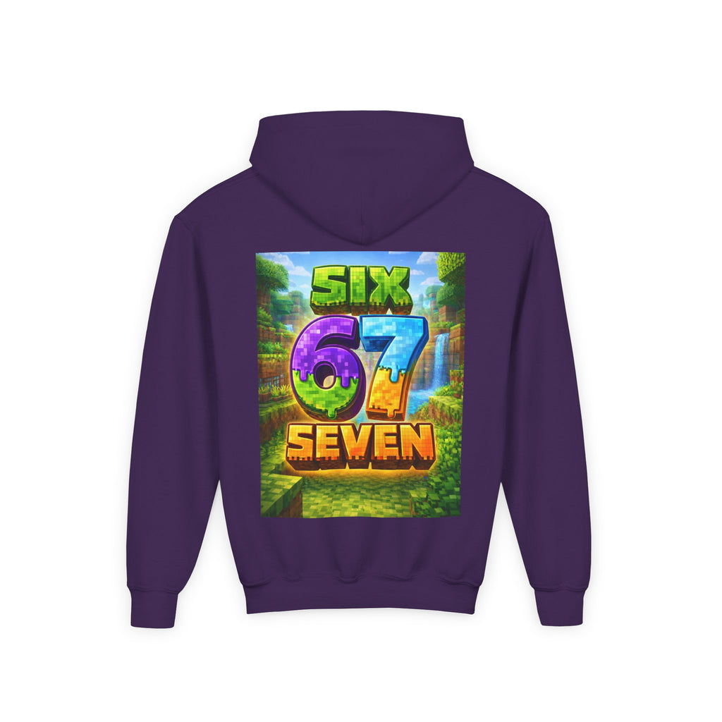Youth Hoodie — Colorful "Six 67 Seven" Gamer Logo Pullover