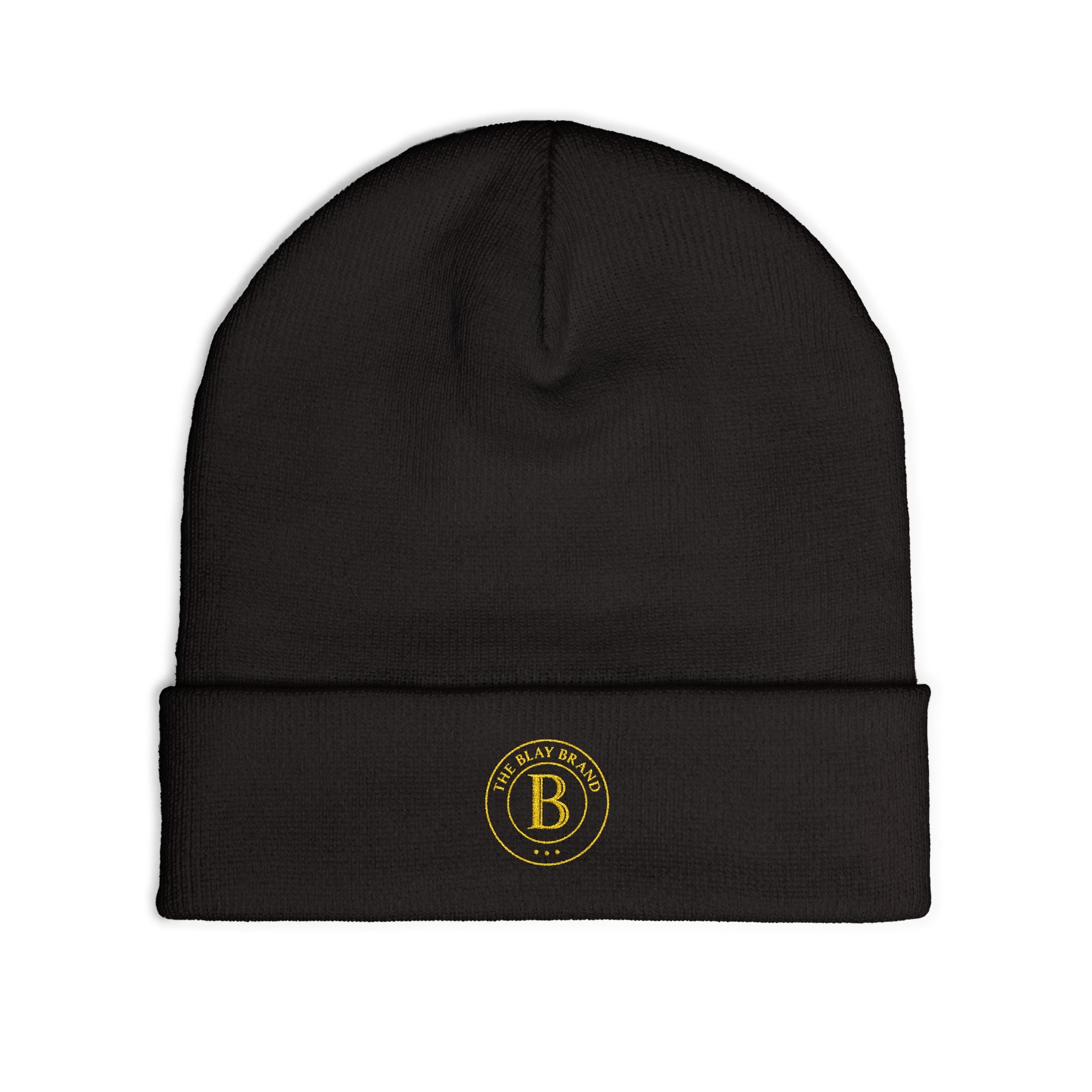 Embroidered Badge Beanie – Classic Knit Winter Hat