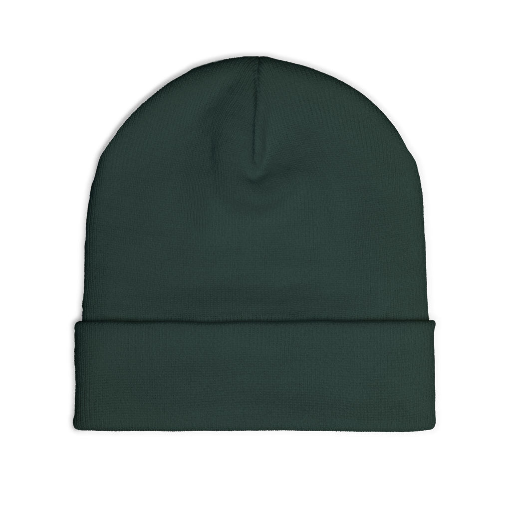 Embroidered Badge Beanie – Classic Knit Winter Hat