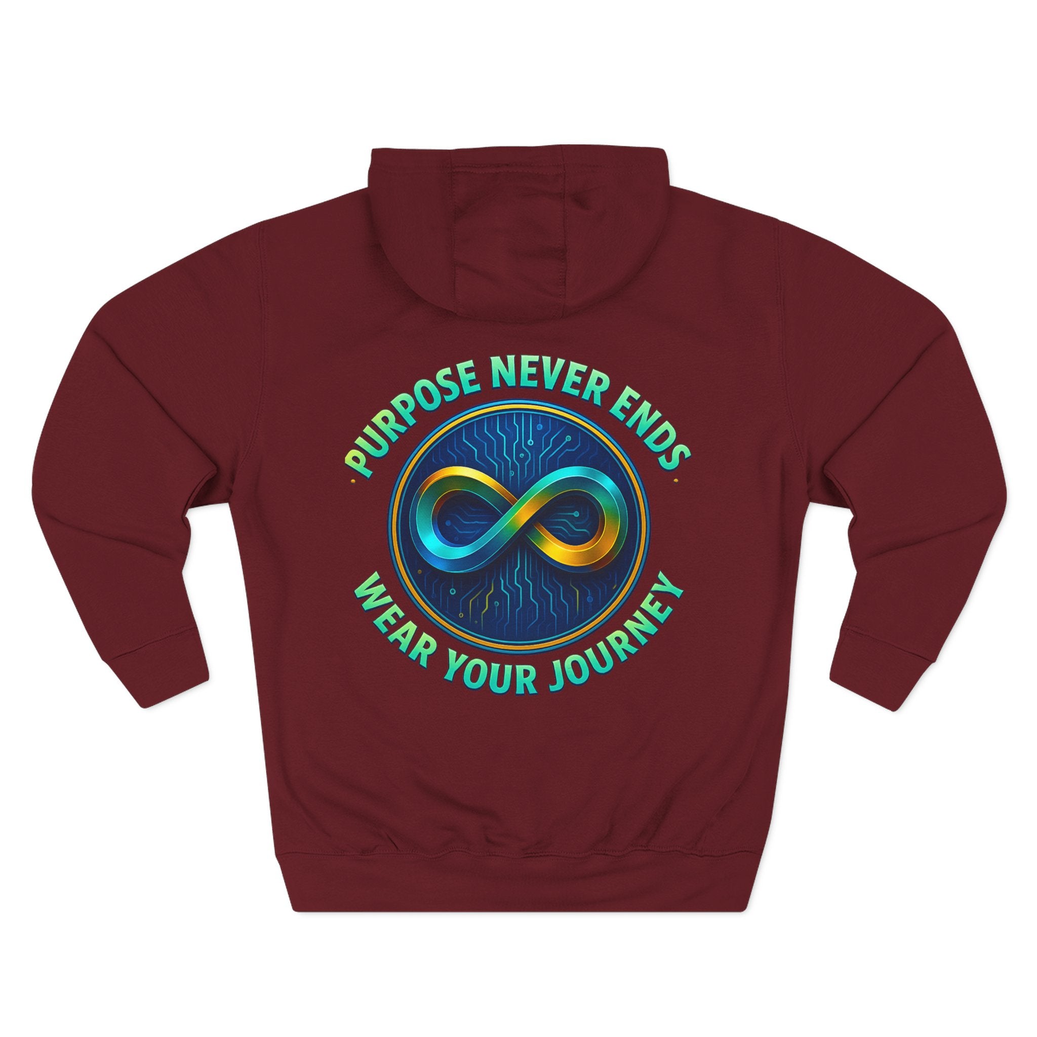 Infinity Emblem Hoodie — "Purpose Never Ends" Inspirational Fleece Hoodie- The Blay Brand