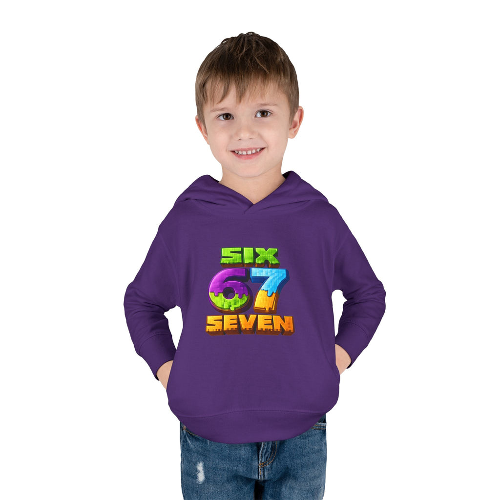 Toddler Hoodie — Colorful "Six 7 Seven" Gaming Style Pullover