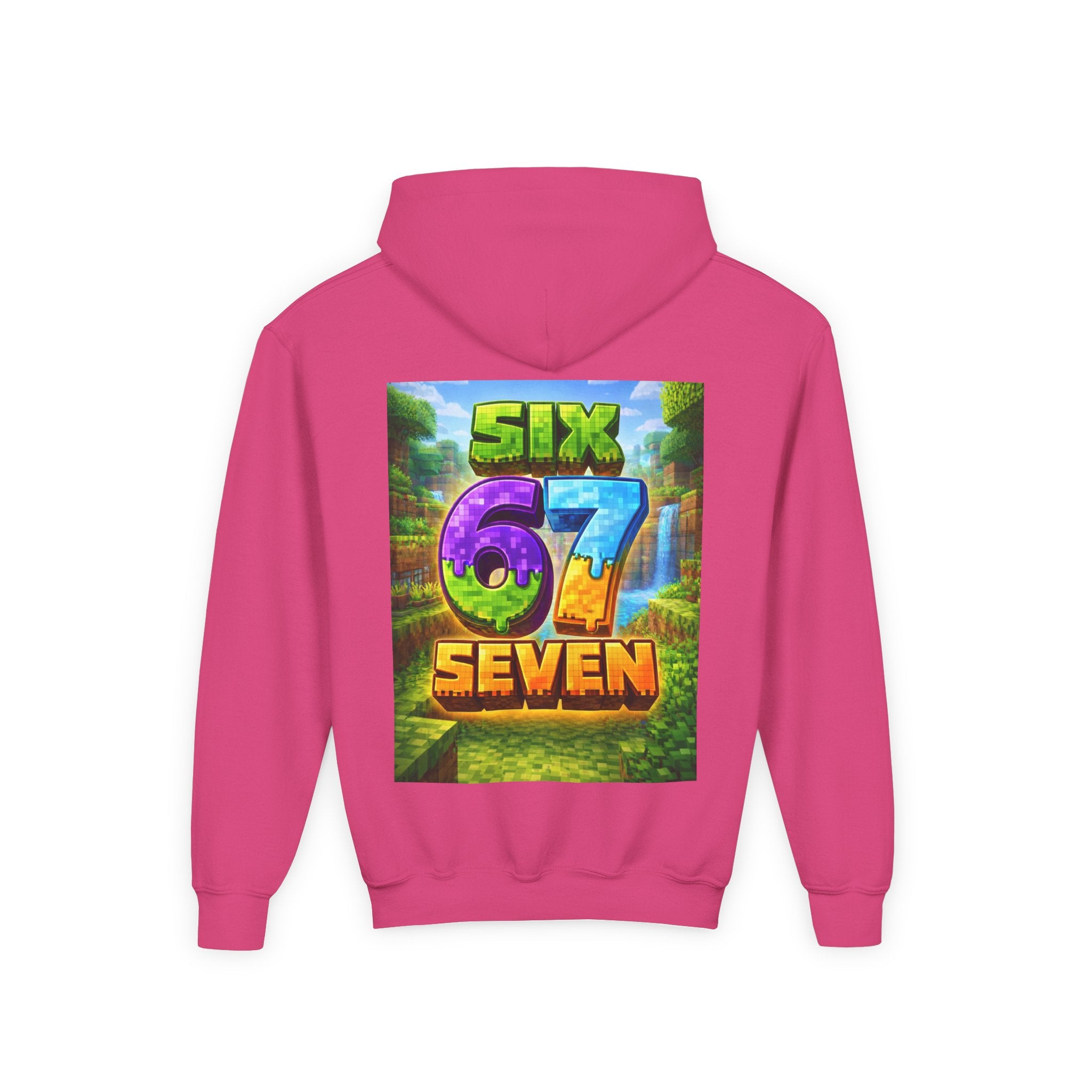 Youth Hoodie — Colorful "Six 67 Seven" Gamer Logo Pullover