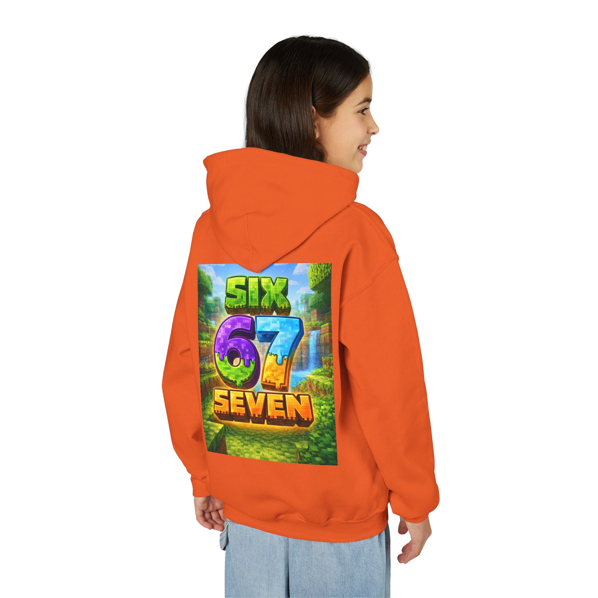 Youth Hoodie — Colorful "Six 67 Seven" Gamer Logo Pullover