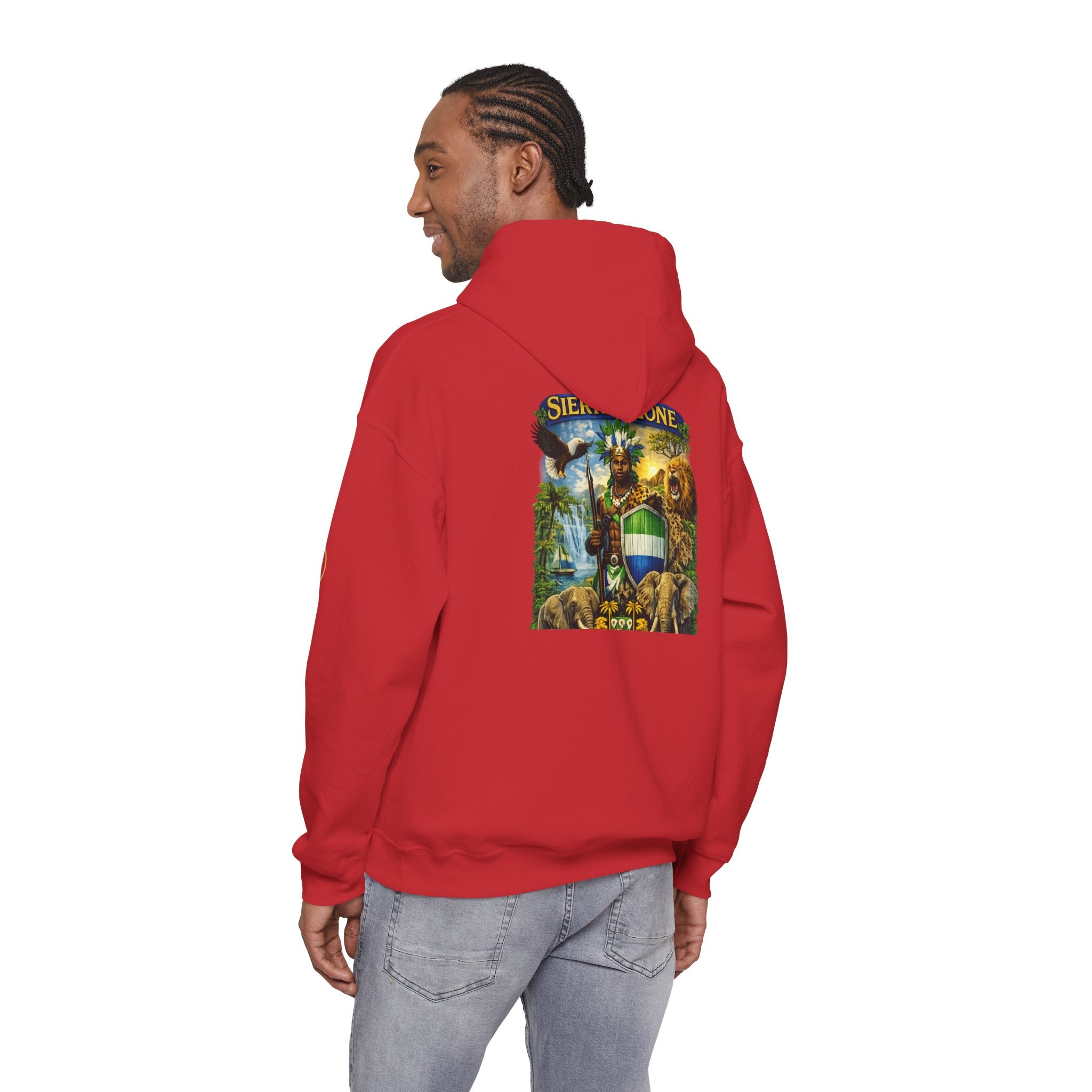 Spirit of Sierra Leone Hoodie — African Warrior & National Symbols Sweatshirt