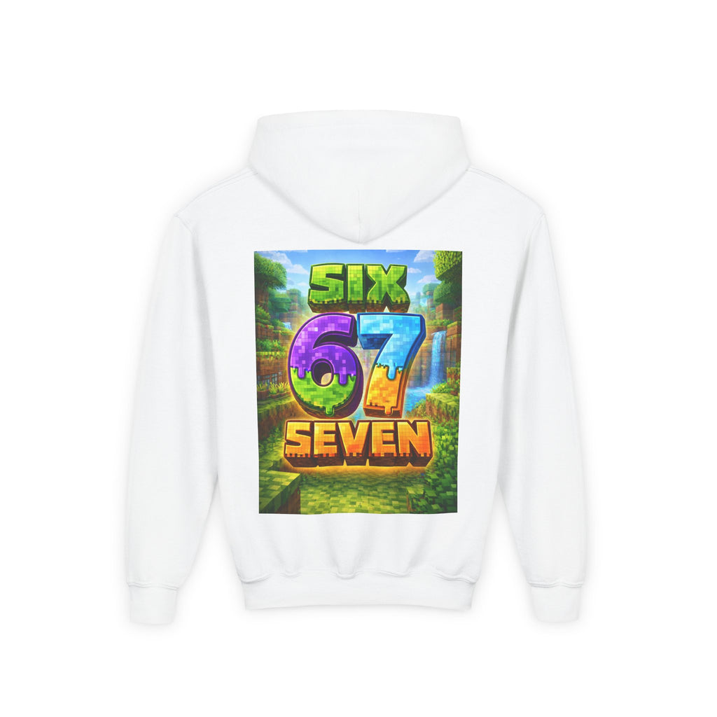 Youth Hoodie — Colorful "Six 67 Seven" Gamer Logo Pullover