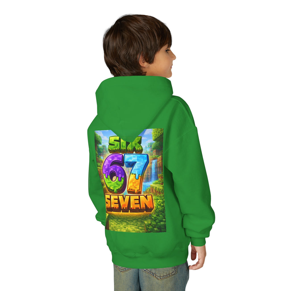 Youth Hoodie — Colorful "Six 67 Seven" Gamer Logo Pullover