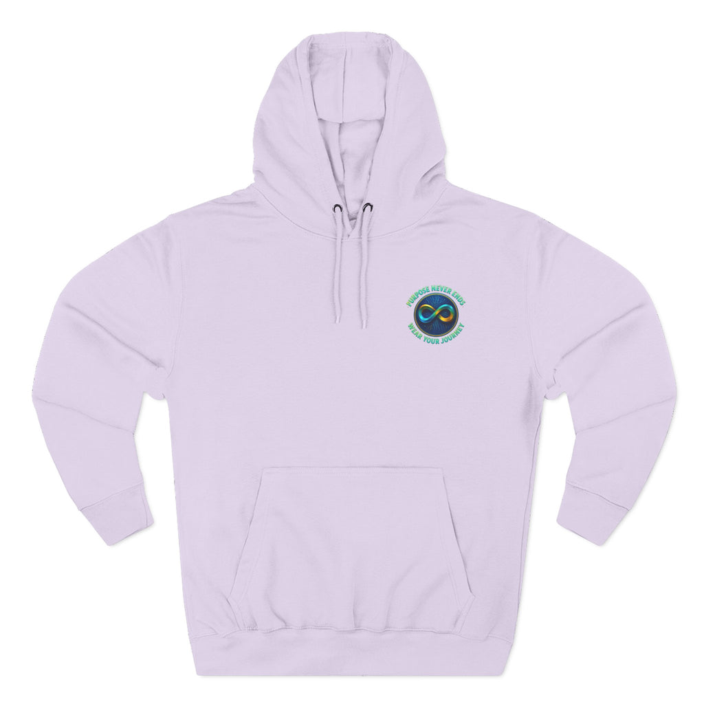 Infinity Emblem Hoodie — "Purpose Never Ends" Inspirational Fleece Hoodie- The Blay Brand