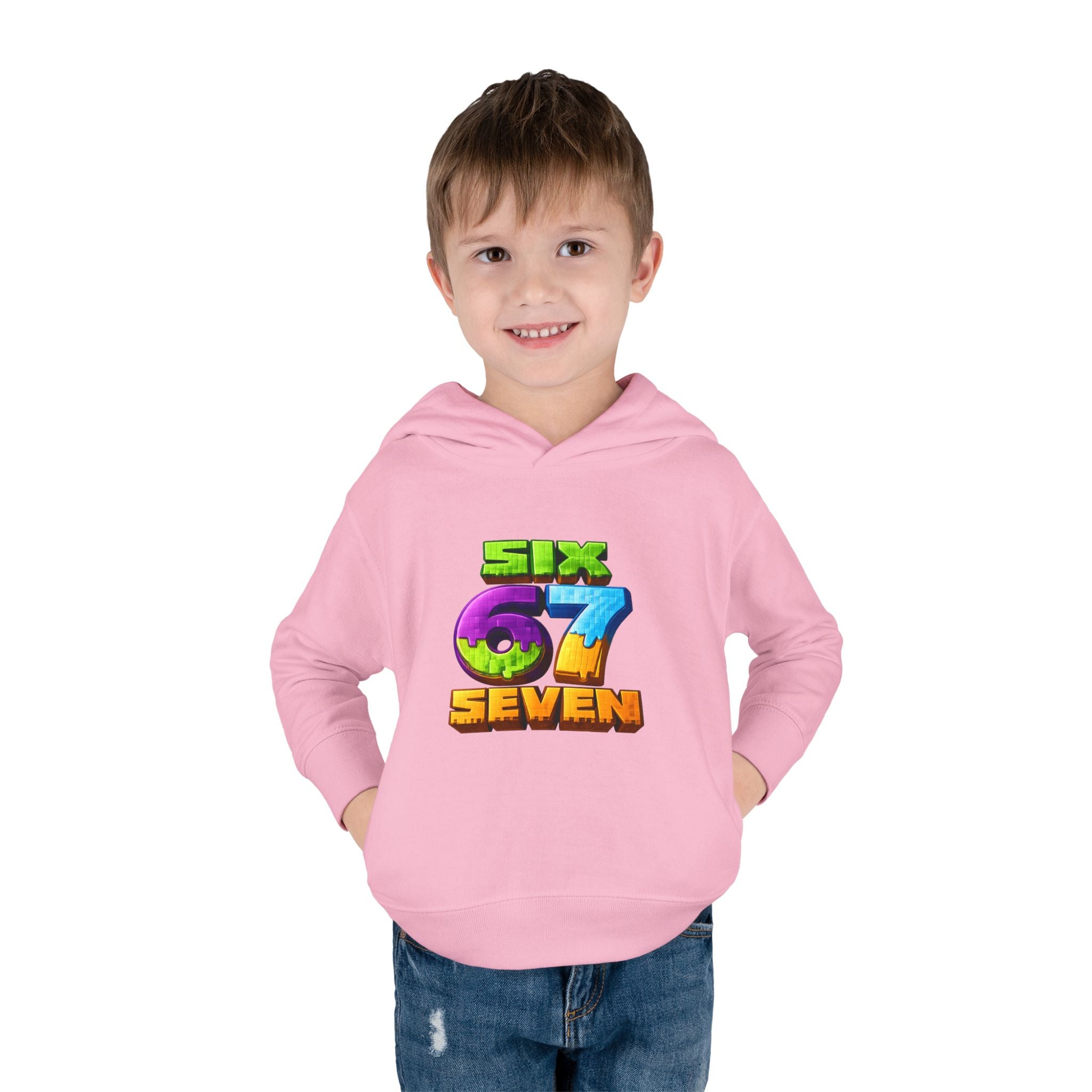 Toddler Hoodie — Colorful "Six 7 Seven" Gaming Style Pullover