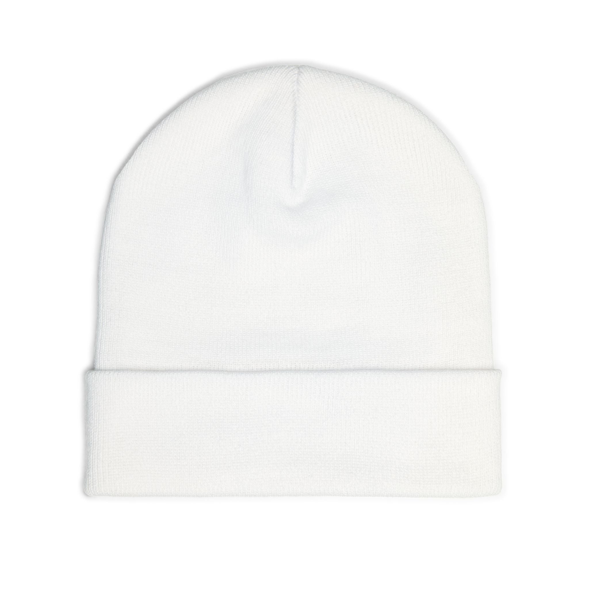 Embroidered Badge Beanie – Classic Knit Winter Hat