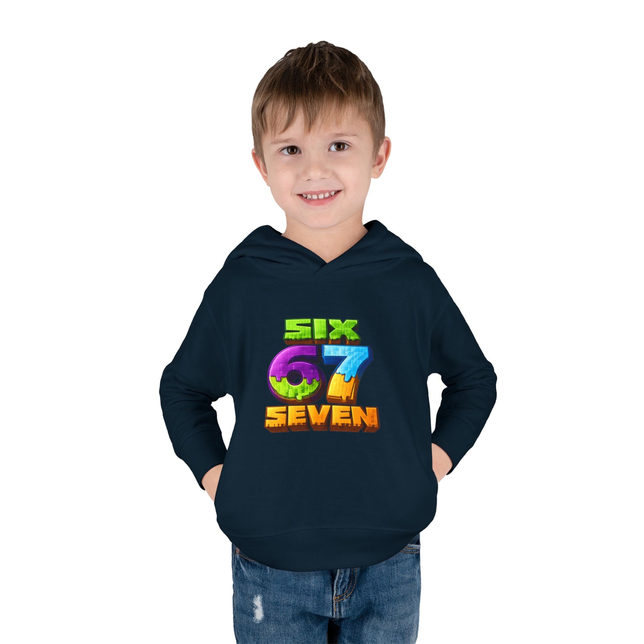 Toddler Hoodie — Colorful "Six 7 Seven" Gaming Style Pullover