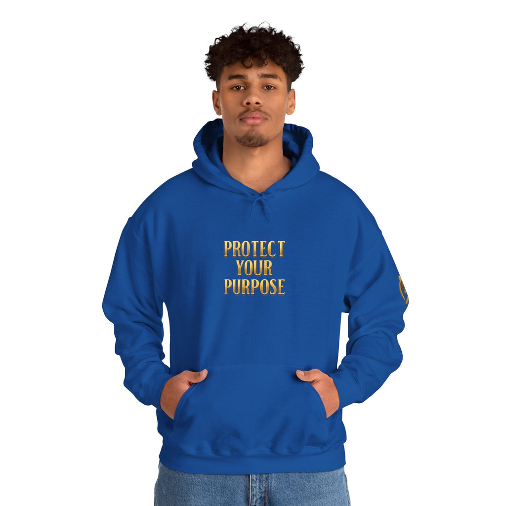 Gye Nyame 'Protect Your Purpose' Hoodie — Motivational Protection Logo 2026