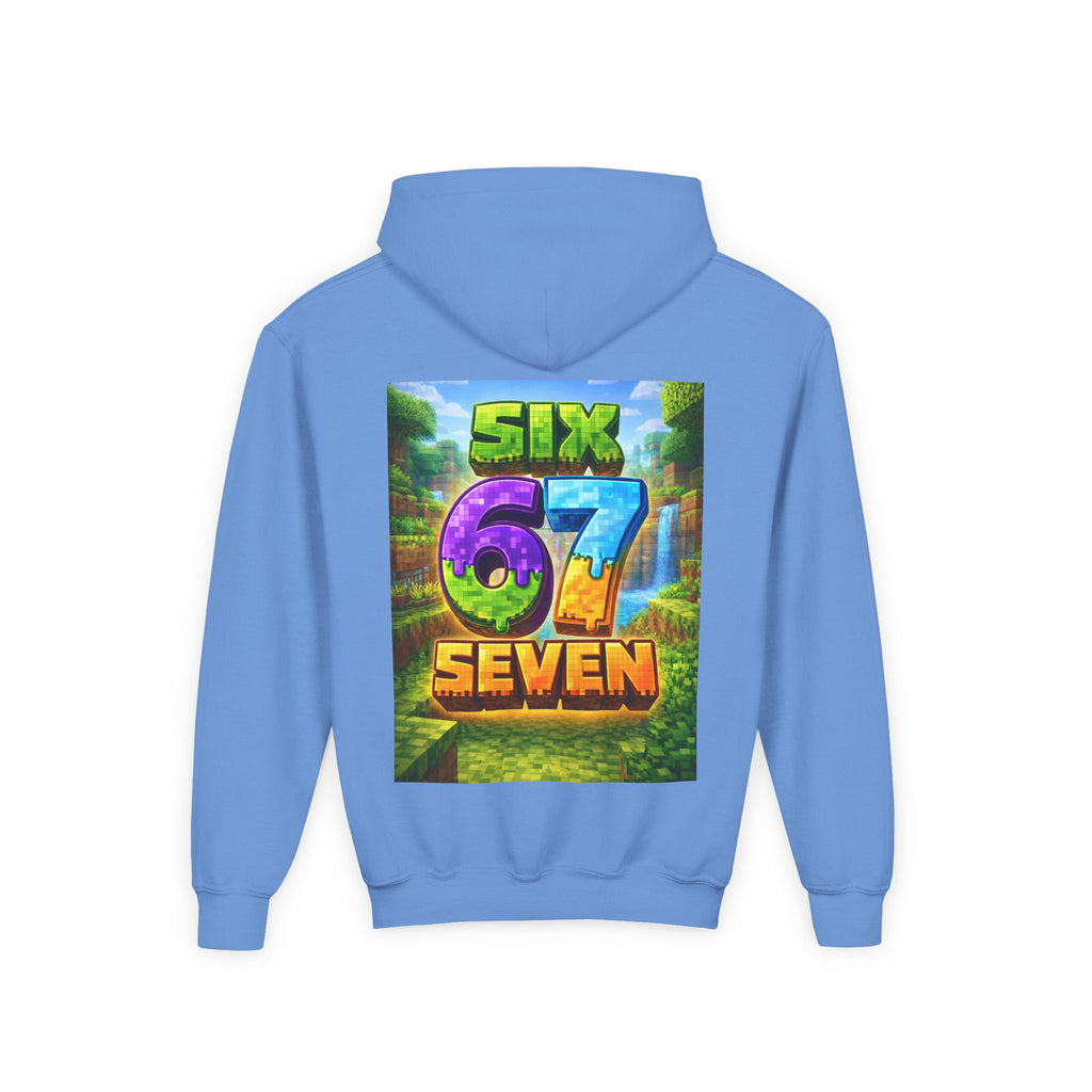 Youth Hoodie — Colorful "Six 67 Seven" Gamer Logo Pullover