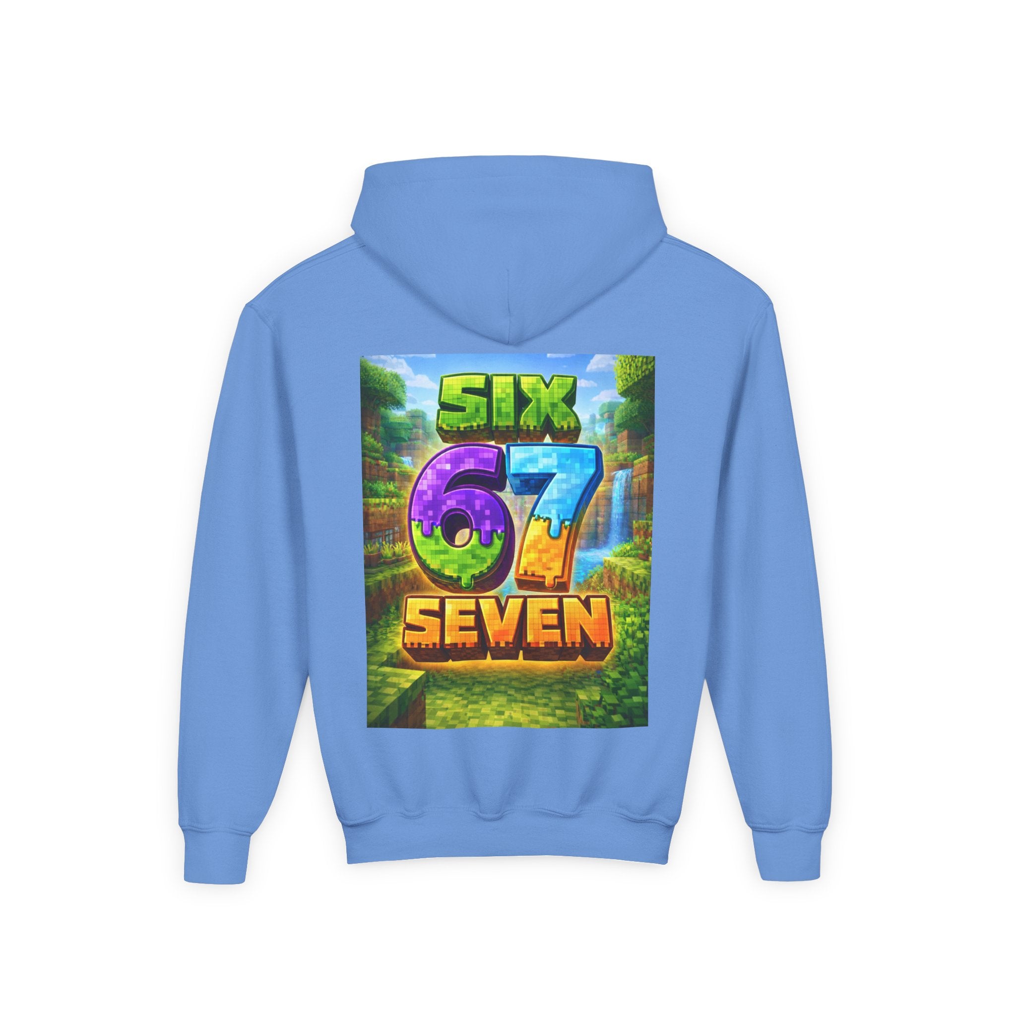 Youth Hoodie — Colorful "Six 67 Seven" Gamer Logo Pullover