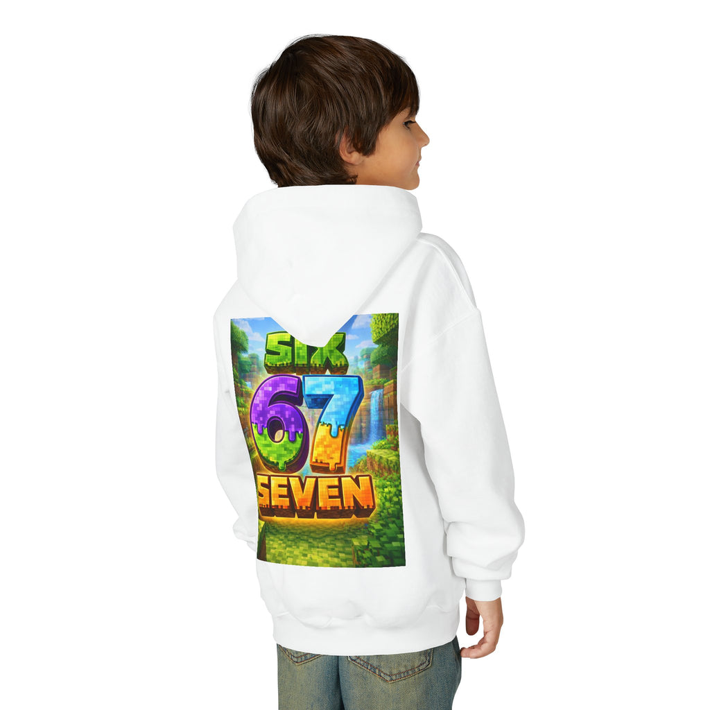 Youth Hoodie — Colorful "Six 67 Seven" Gamer Logo Pullover