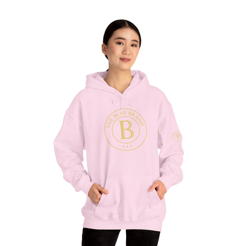 Hoodie — Minimalist Gold Monogram “B” Logo Pullover