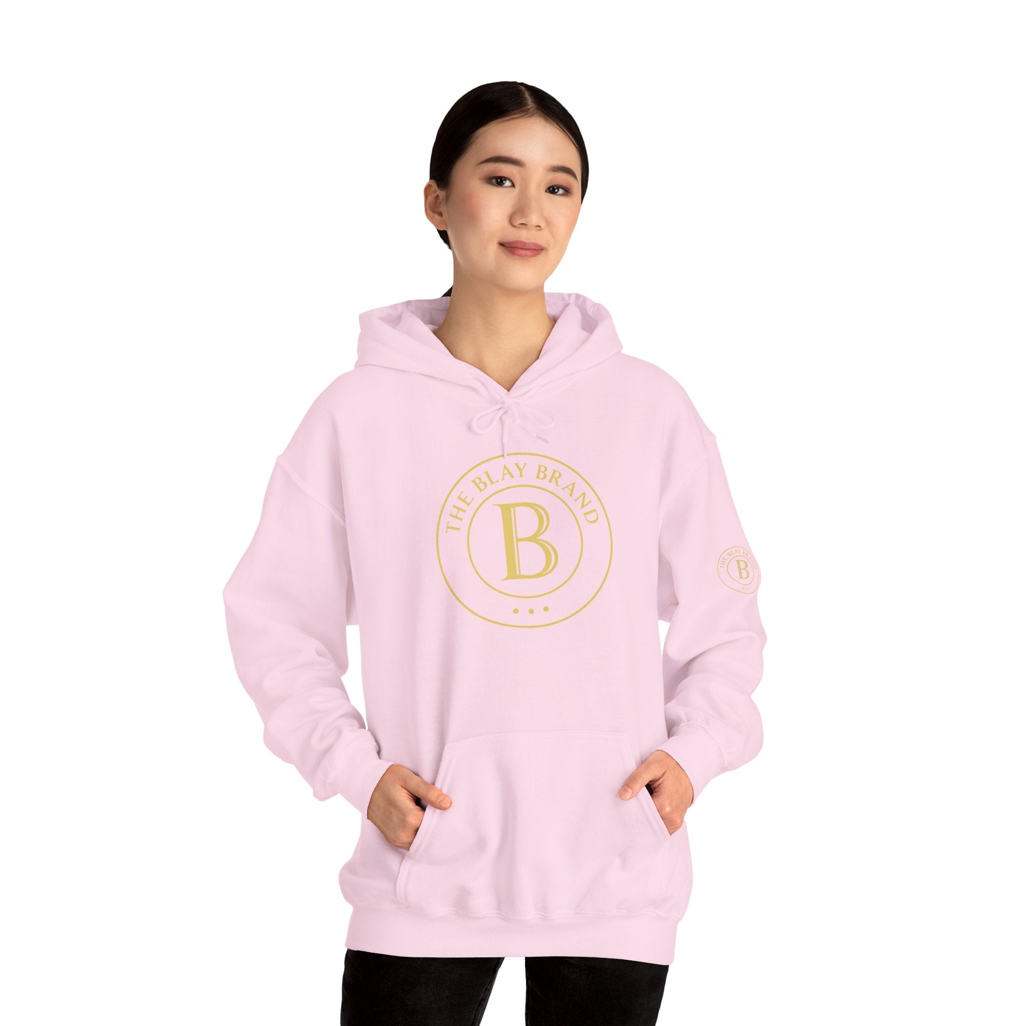 Hoodie — Minimalist Gold Monogram “B” Logo Pullover