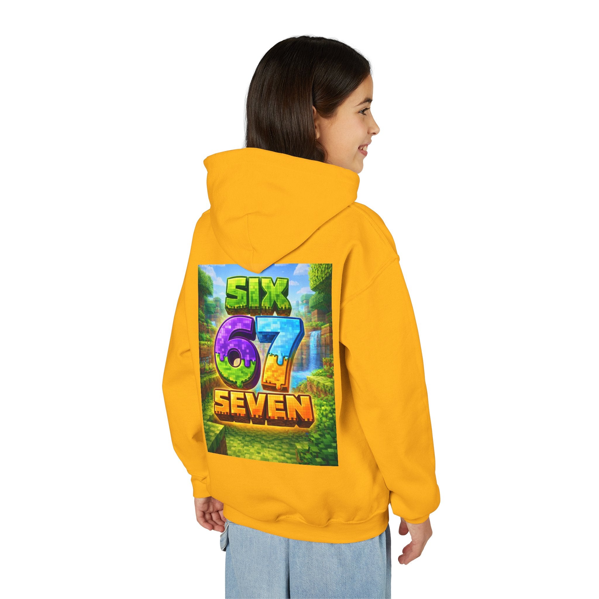 Youth Hoodie — Colorful "Six 67 Seven" Gamer Logo Pullover