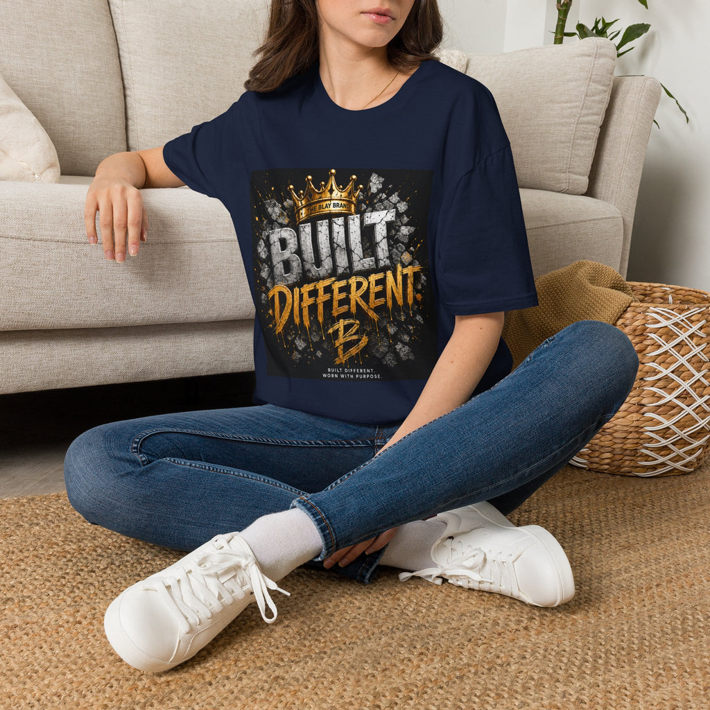 Built Different Tee — Crown Graphic Motivational T‑Shirt