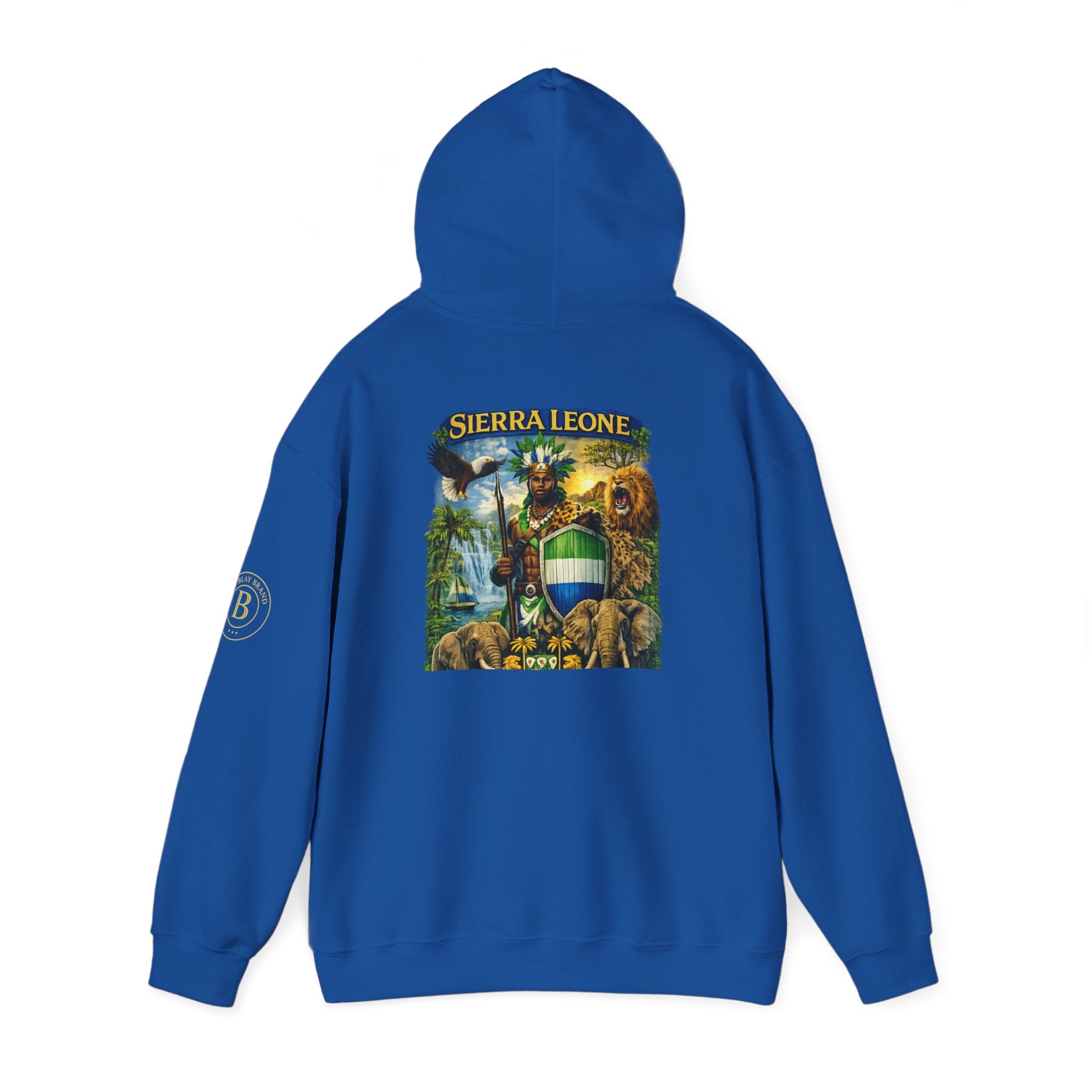 Spirit of Sierra Leone Hoodie — African Warrior & National Symbols Sweatshirt