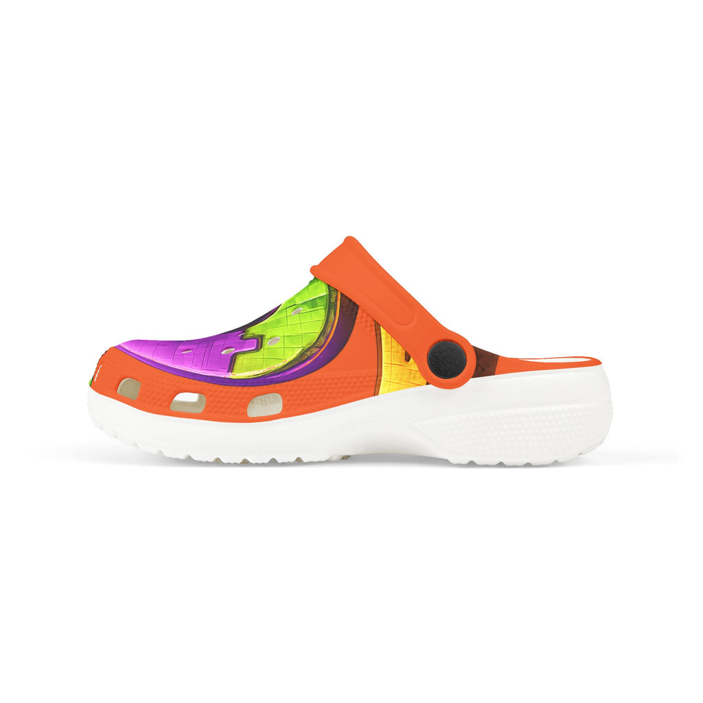 Kids Graffiti Number Clogs — Colorful EVA Foam Slip-Ons