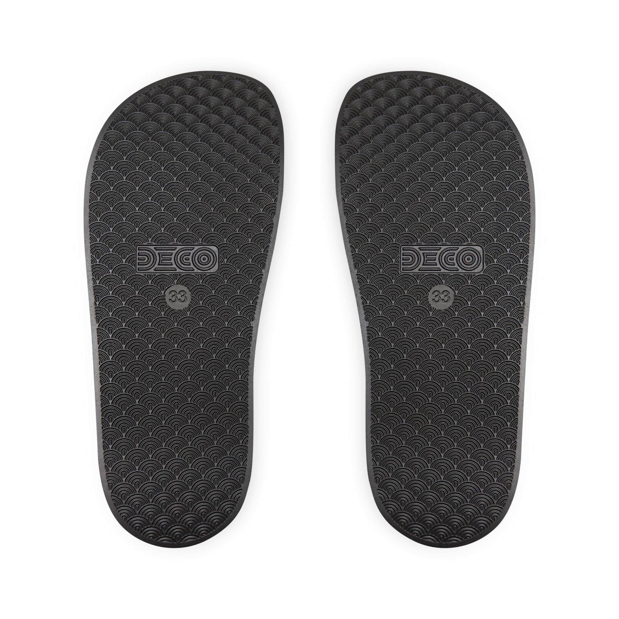 Youth Slide Sandals with Custom Removable Strap – Green Infinity Logo