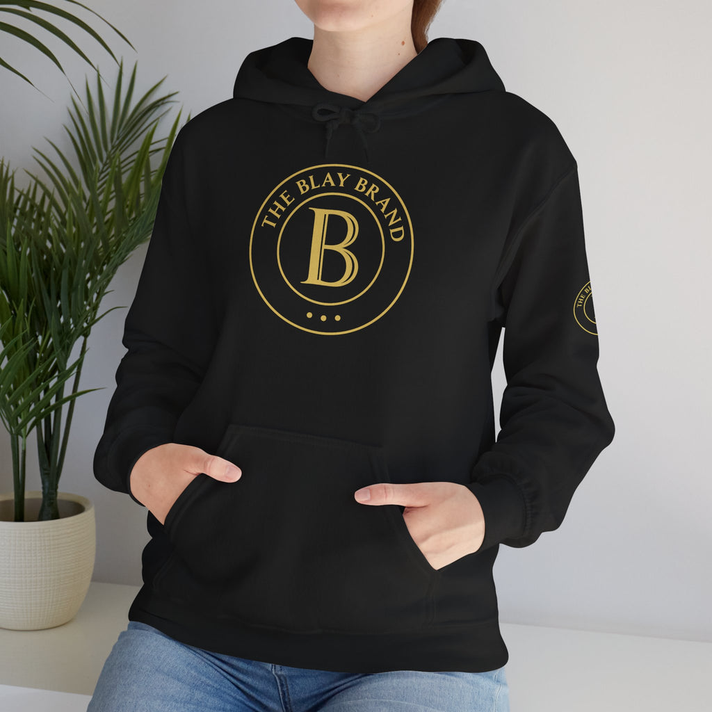Hoodie — Minimalist Gold Monogram “B” Logo Pullover
