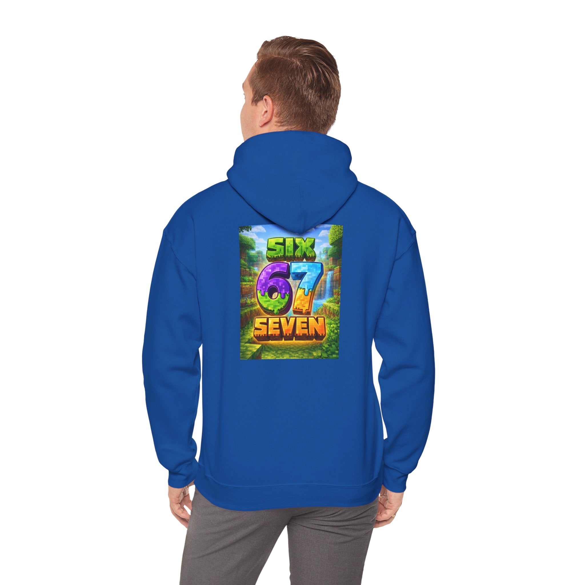 Hoodie — Colorful "Six 67 Seven" Graphic Hoodie (Gaming/Nature Vibe)