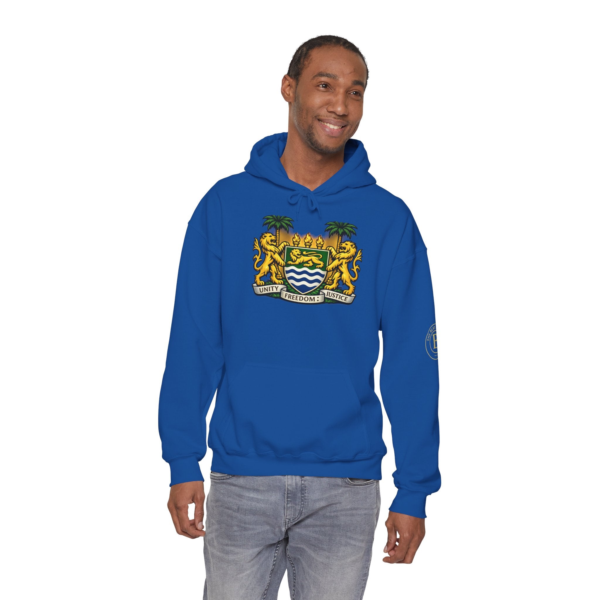 Spirit of Sierra Leone Hoodie — African Warrior & National Symbols Sweatshirt
