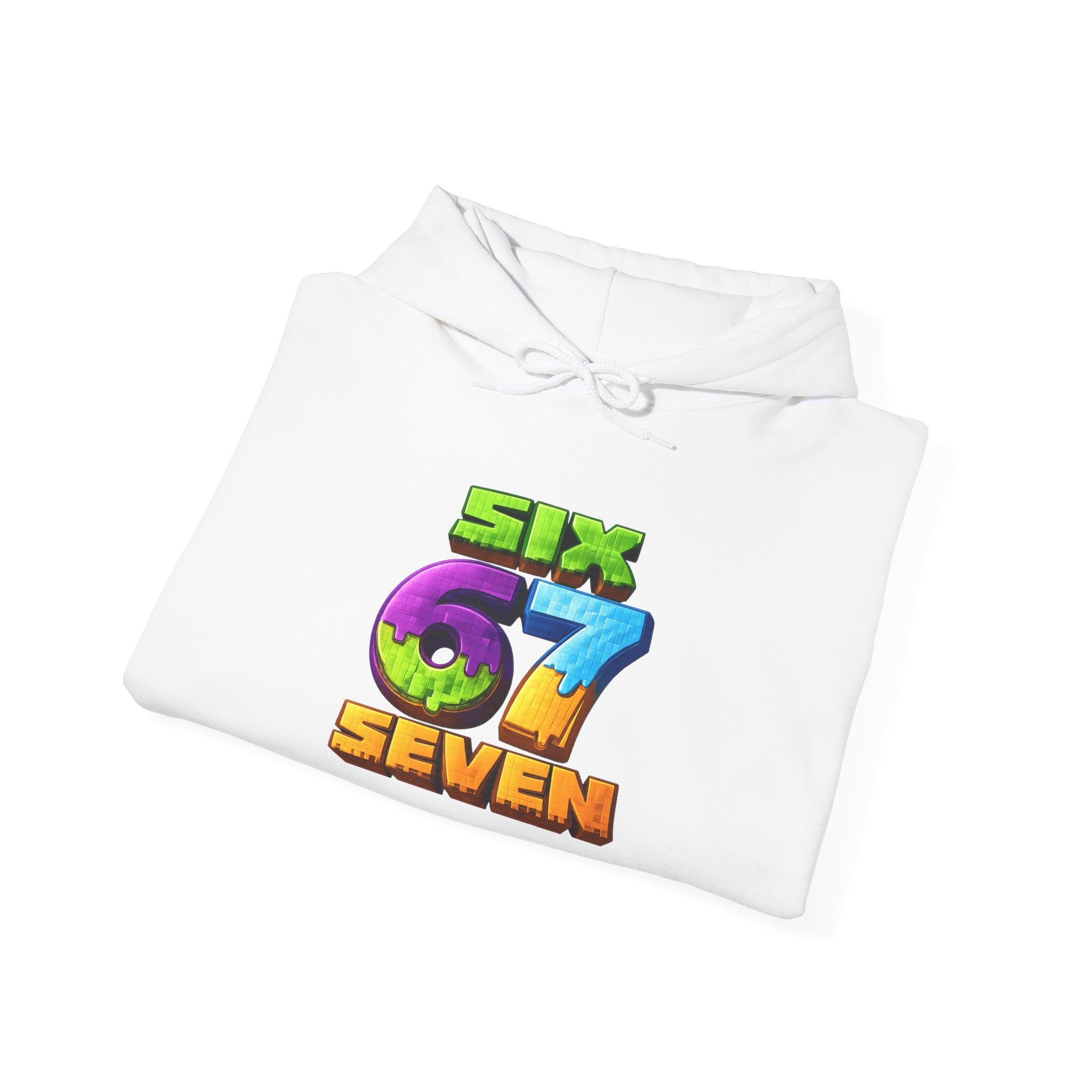 Hoodie — Colorful "Six 67 Seven" Graphic Hoodie (Gaming/Nature Vibe)