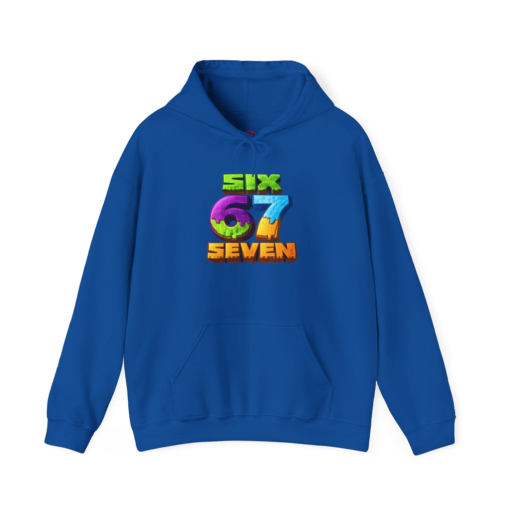 Hoodie — Colorful "Six 67 Seven" Graphic Hoodie (Gaming/Nature Vibe)