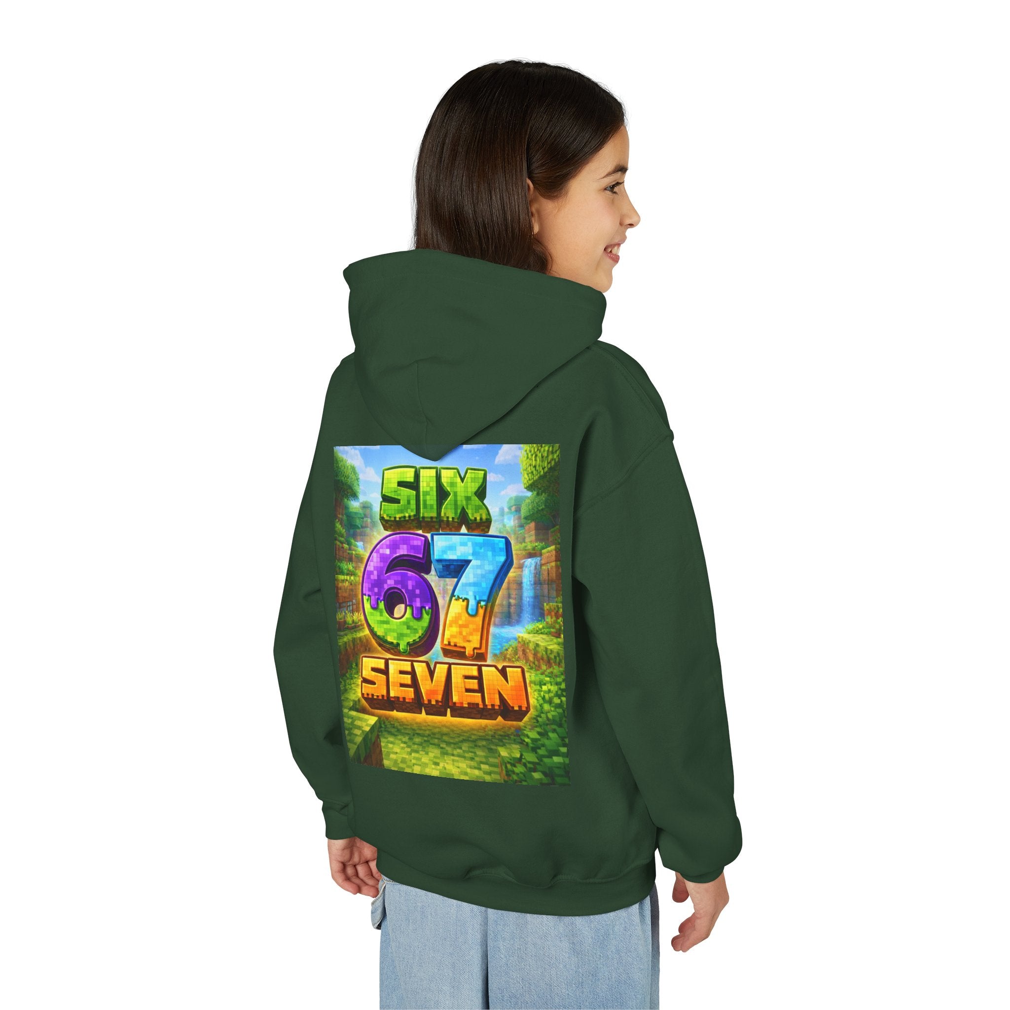 Youth Hoodie — Colorful "Six 67 Seven" Gamer Logo Pullover