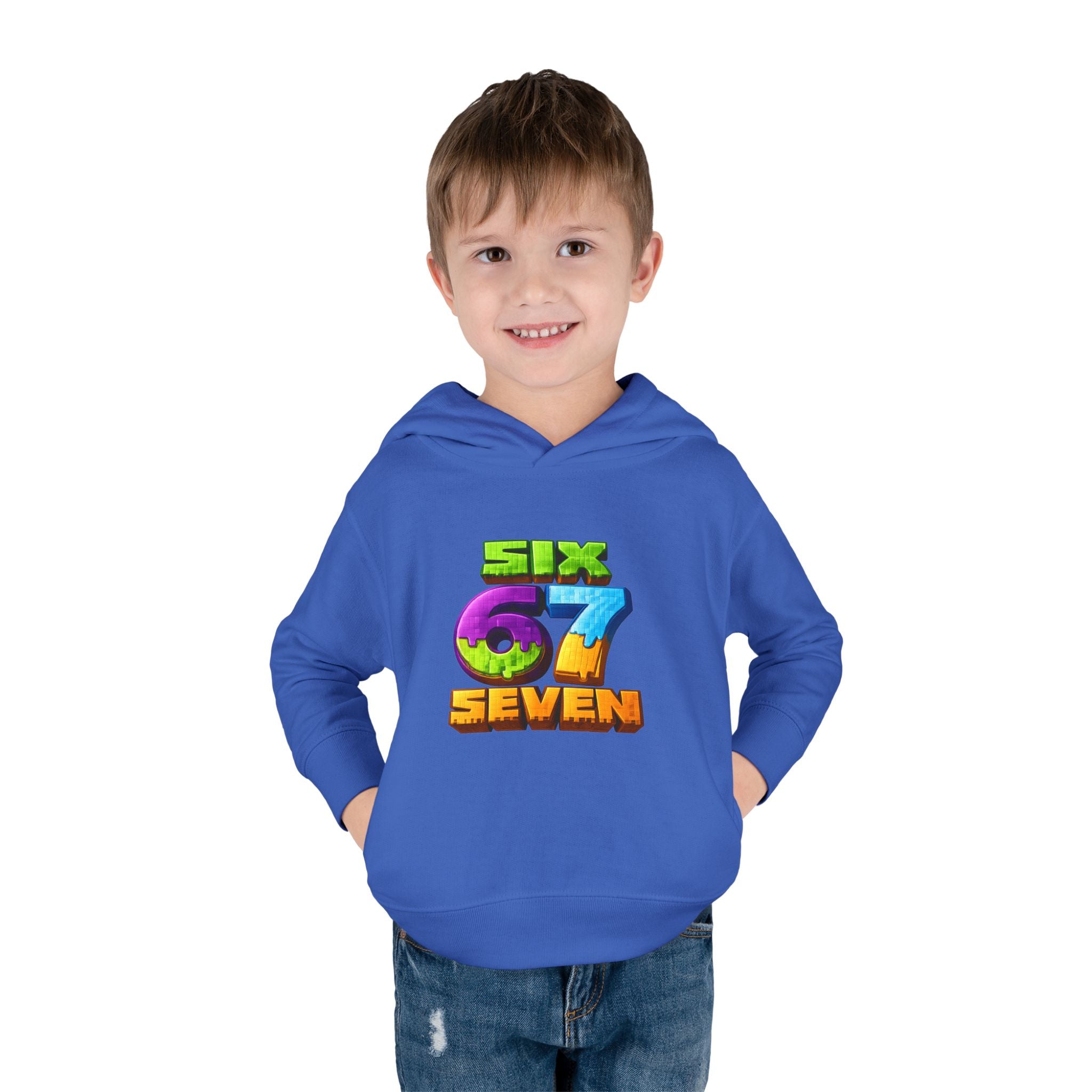 Toddler Hoodie — Colorful "Six 7 Seven" Gaming Style Pullover