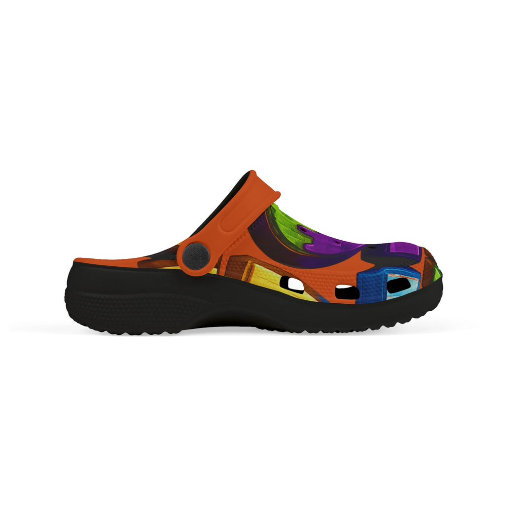 Kids Graffiti Number Clogs — Colorful EVA Foam Slip-Ons