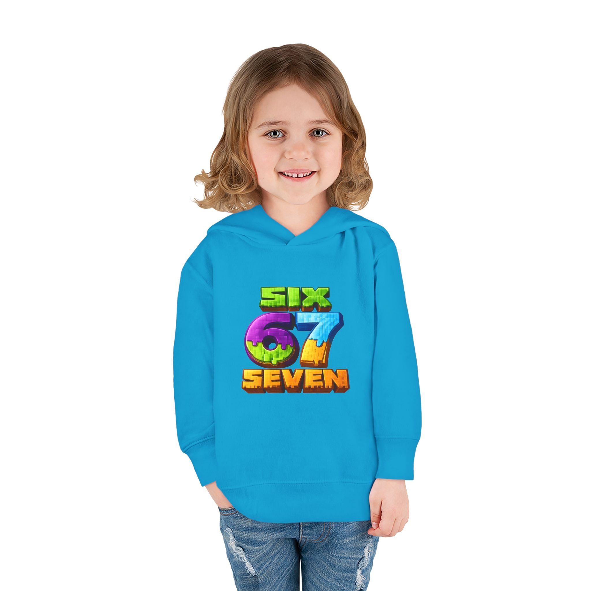 Toddler Hoodie — Colorful "Six 7 Seven" Gaming Style Pullover