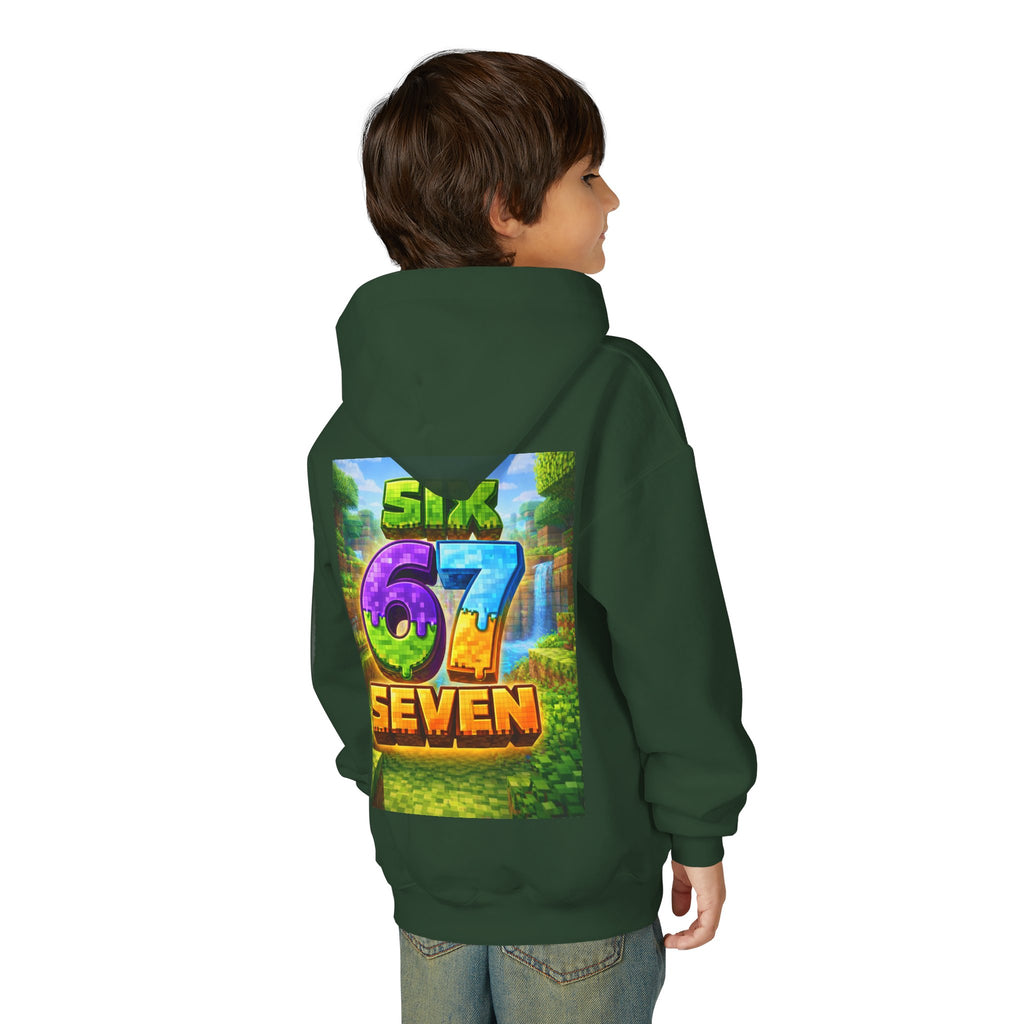 Youth Hoodie — Colorful "Six 67 Seven" Gamer Logo Pullover